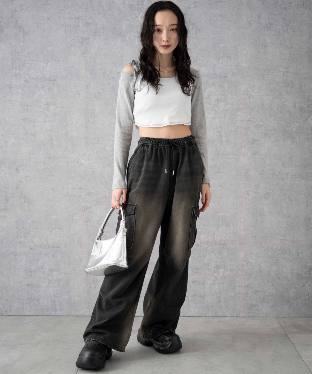 スミクロ(ブラックオーバーダイ)　モデル:161cm M着用