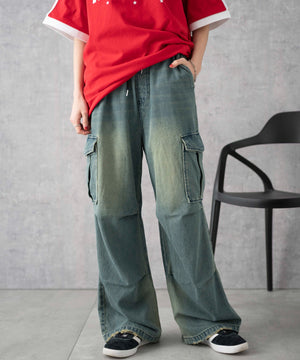 デニム(インディゴオーバーダイ)　モデル:161cm M着用