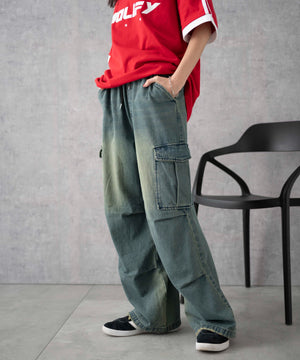 デニム(インディゴオーバーダイ)　モデル:161cm M着用