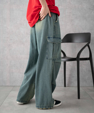 デニム(インディゴオーバーダイ)　モデル:161cm M着用