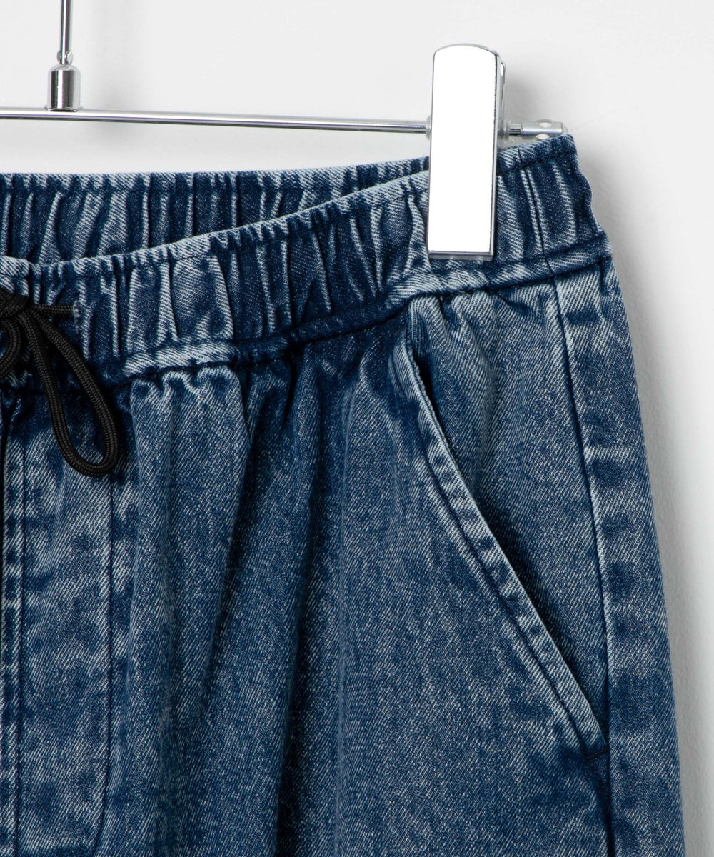 デニムパラシュートカーゴパンツ