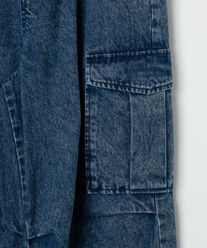 デニムパラシュートカーゴパンツ