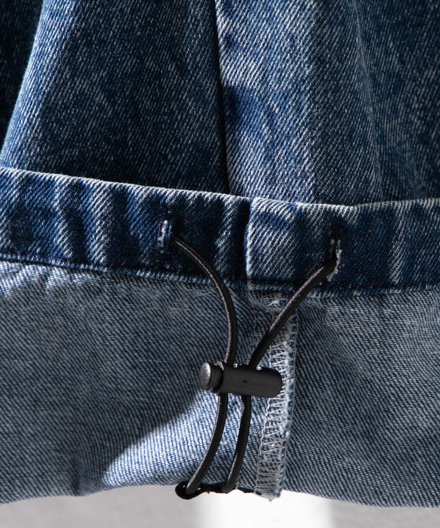 デニムパラシュートカーゴパンツ