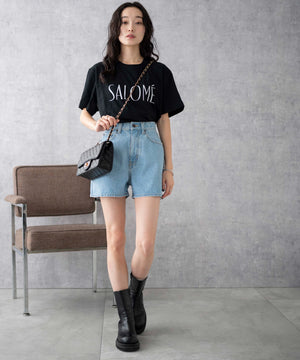 デニム淡色(インディゴ淡)　モデル:161cm M着用