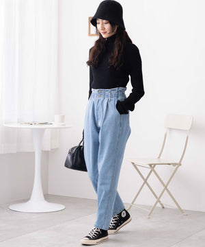 デニム淡色　モデル:163cm M着用