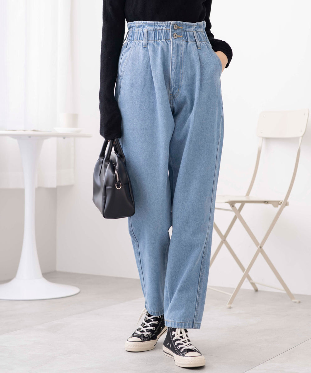 デニム淡色　モデル:163cm M着用