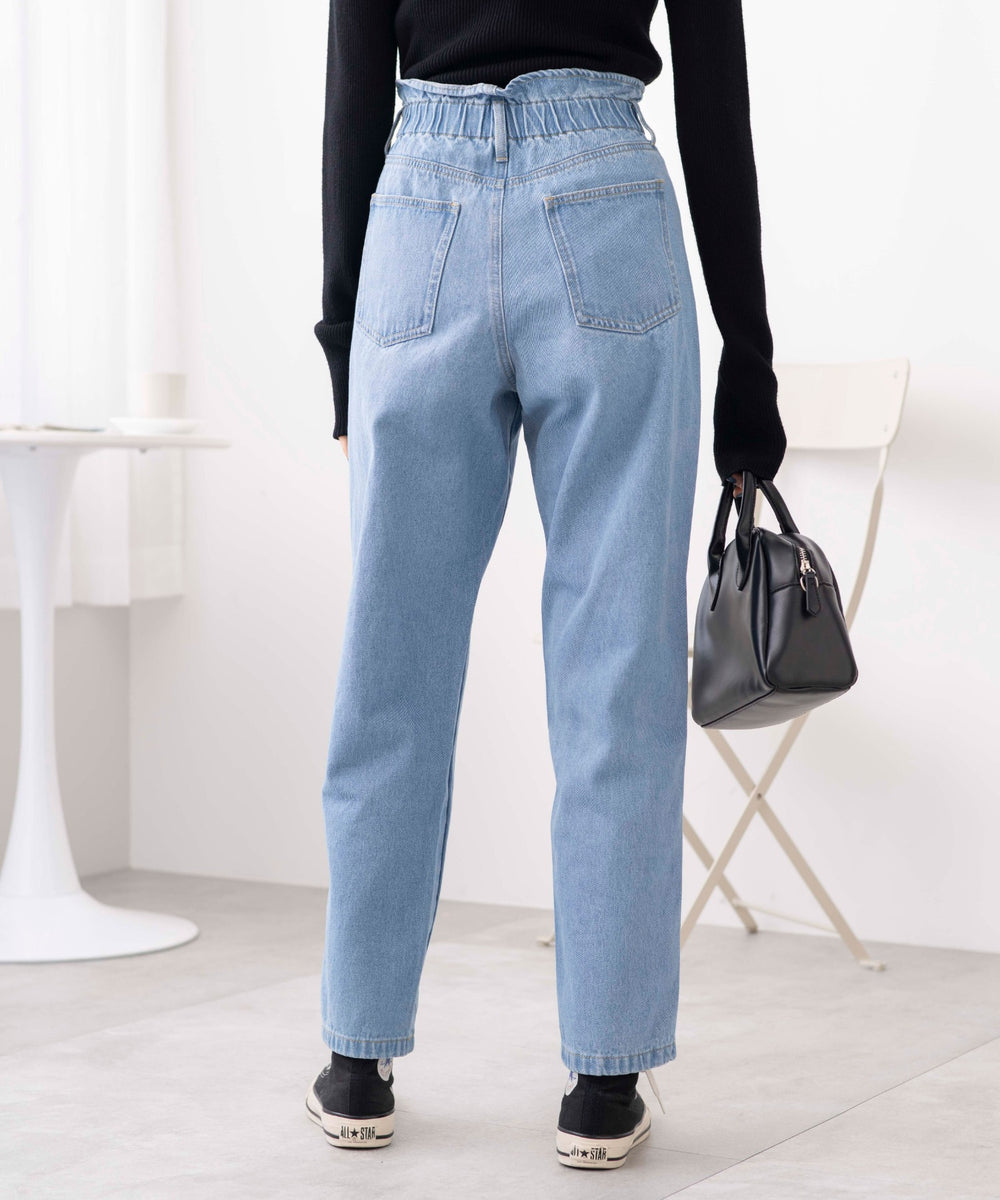 デニム淡色　モデル:163cm M着用