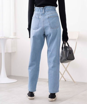 デニム淡色　モデル:163cm M着用