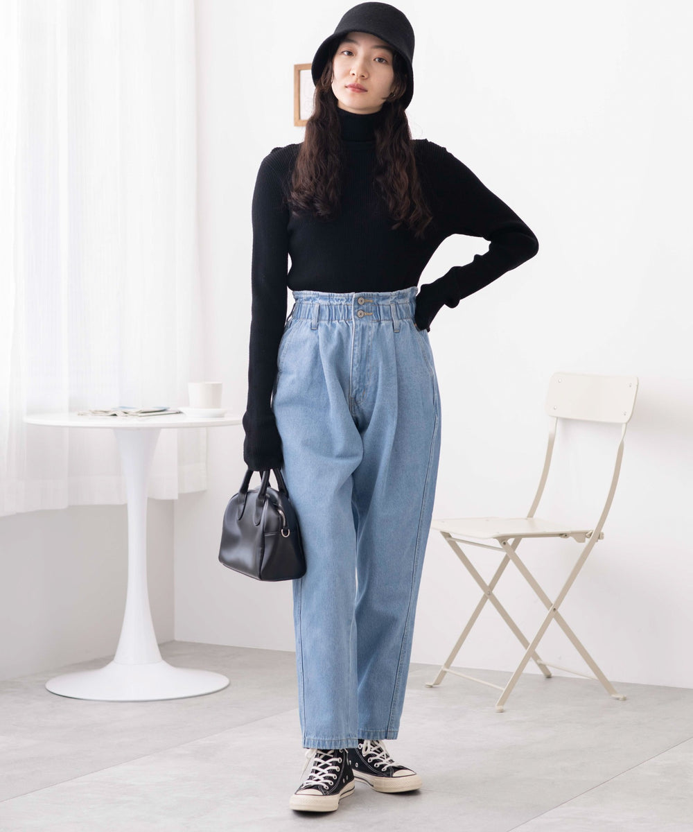 デニム淡色　モデル:163cm M着用