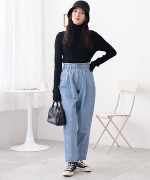 デニム淡色　モデル:163cm M着用