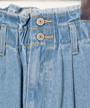 ウエストフリルマムデニムパンツ