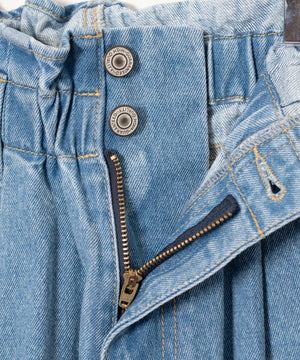 ウエストフリルマムデニムパンツ