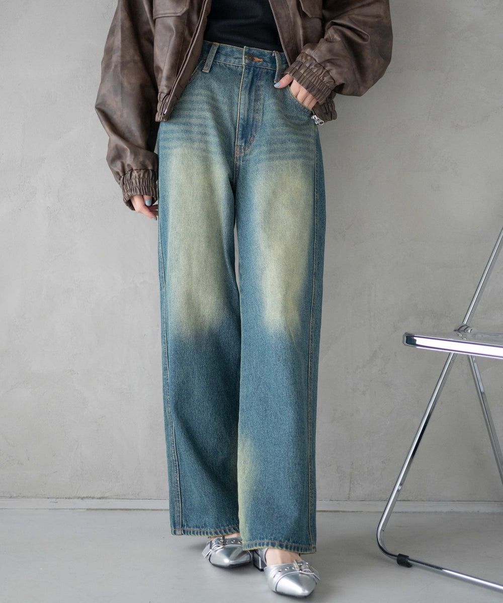 デニム(インディゴオーバーダイ)　モデル:161cm M着用