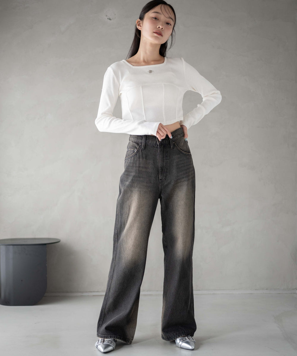 ブラック(ブラックオーバーダイ)　モデル:161cm M着用