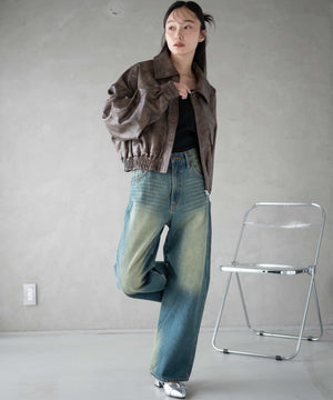 デニム(インディゴオーバーダイ)　モデル:161cm M着用