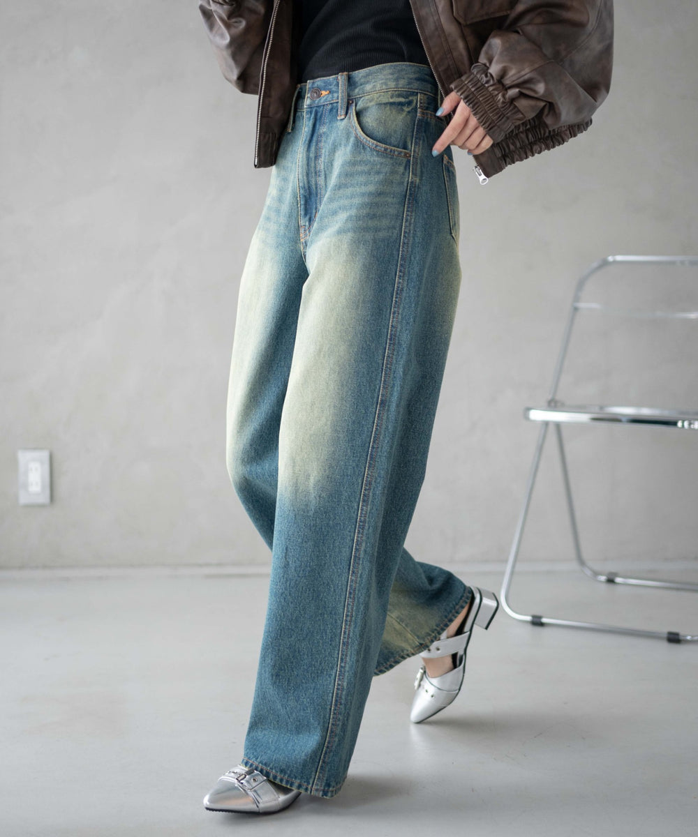 デニム(インディゴオーバーダイ)　モデル:161cm M着用