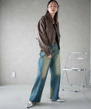 デニム(インディゴオーバーダイ)　モデル:161cm M着用