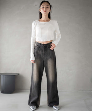 ブラック(ブラックオーバーダイ)　モデル:161cm M着用