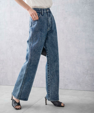 デニム中濃加工色(インディゴケミカル)　モデル:161cm M着用