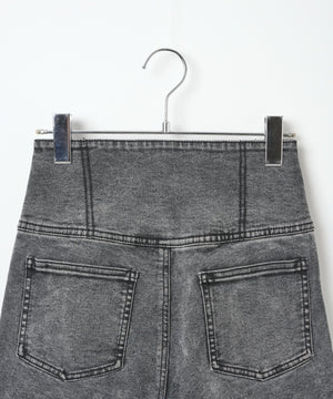 ハイウエストストレッチフレアデニムパンツ