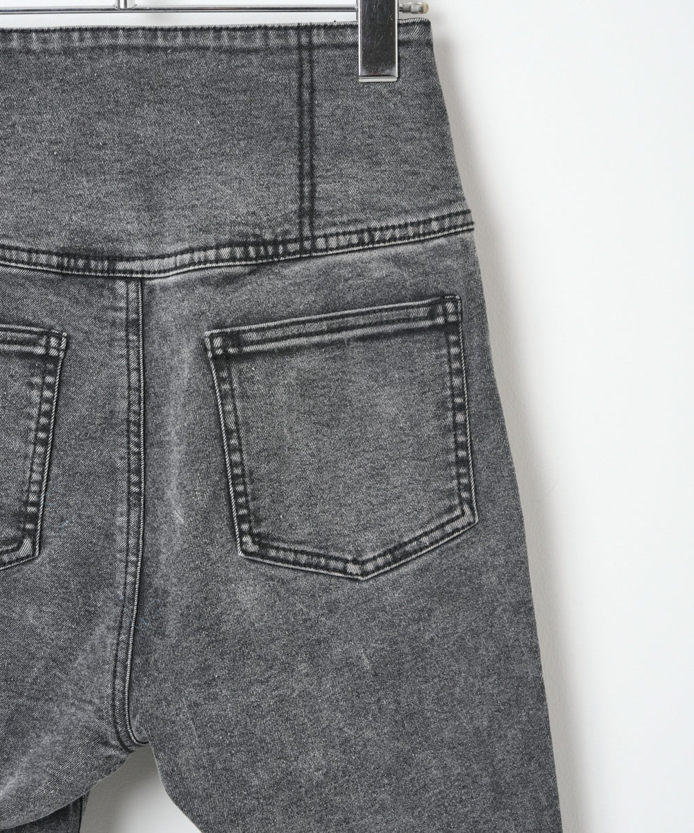 ハイウエストストレッチフレアデニムパンツ