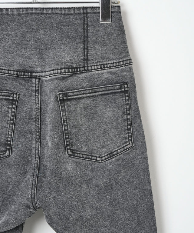 ハイウエストストレッチフレアデニムパンツ