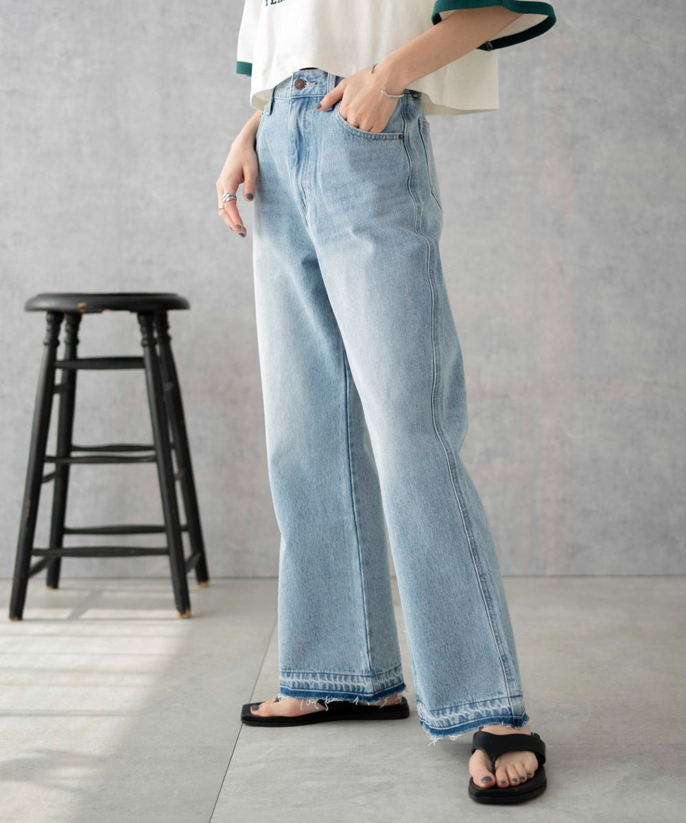 デニム淡色　モデル:161cm M着用