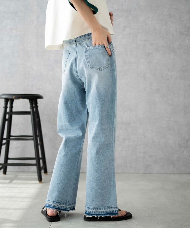 デニム淡色　モデル:161cm M着用