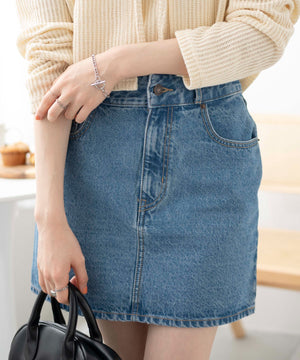 デニム中濃色　モデル:163cm M着用