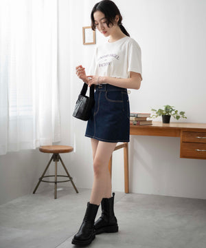 デニム濃色　モデル:163cm M着用