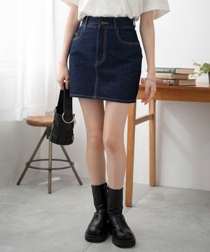 デニム濃色　モデル:163cm M着用