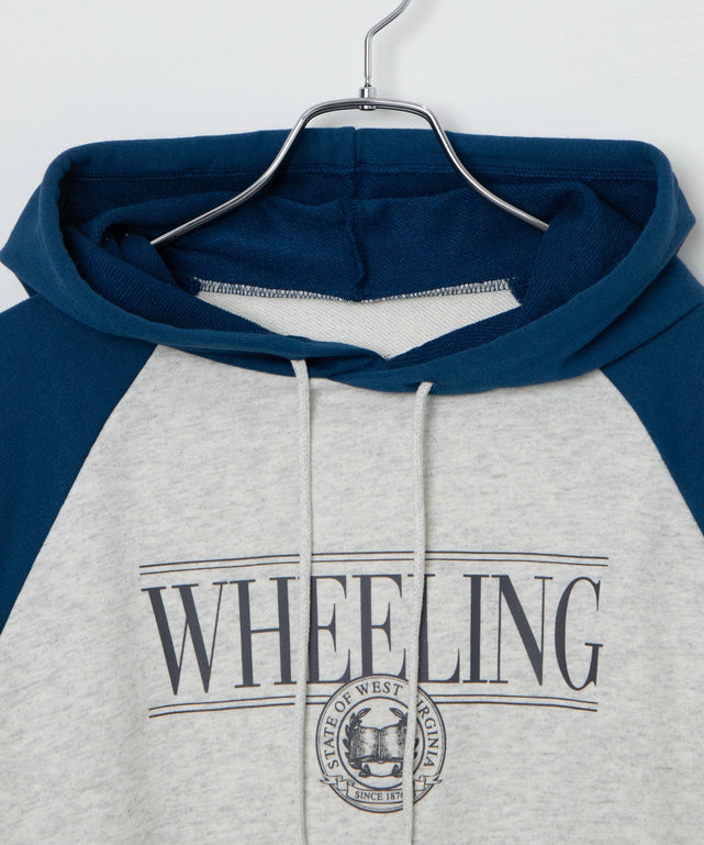 ラグランショートパーカー