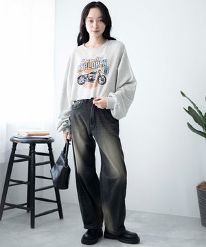 杢グレー　モデル:161cm F着用