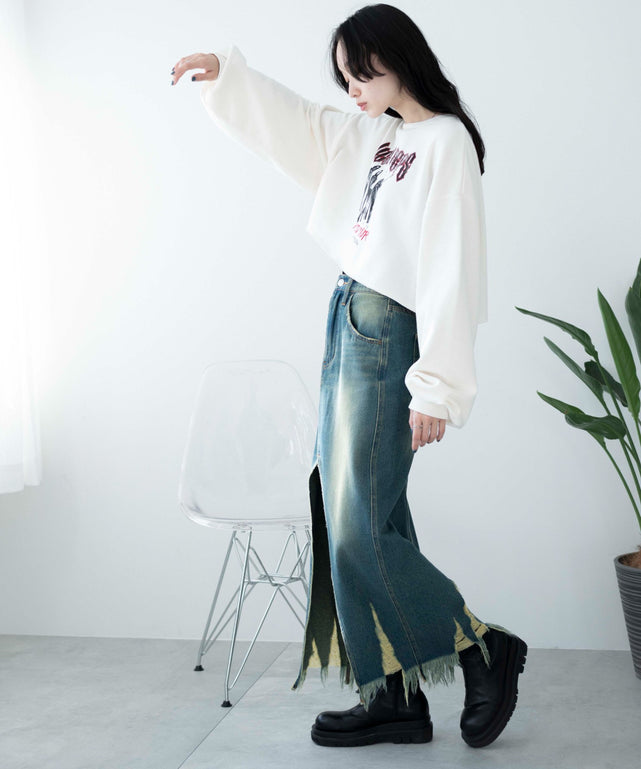 オフホワイト　モデル:161cm F着用