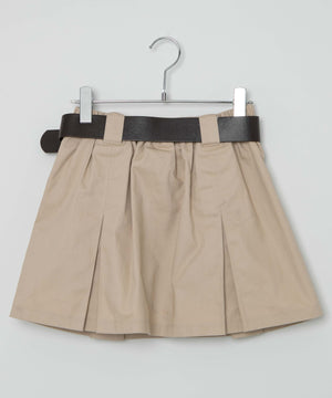 ベルト付チノプリーツスカパン