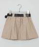 ベルト付チノプリーツスカパン