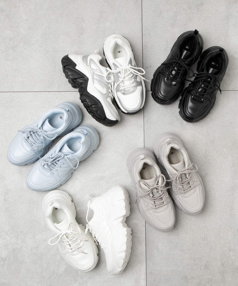 【XLｻｲｽﾞ展開あり】厚底ダッドスニーカー