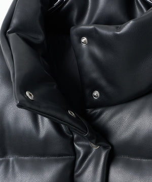 合皮パディングショートベスト