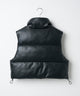 合皮パディングショートベスト
