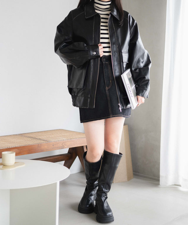 ホワイトボーダー　モデル:155cm M着用