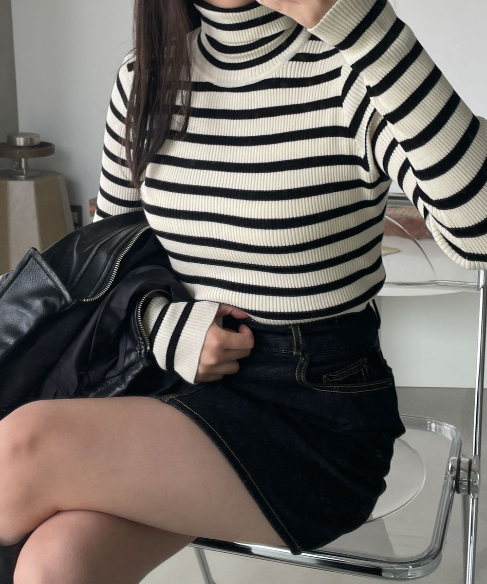 ホワイトボーダー　モデル:155cm M着用