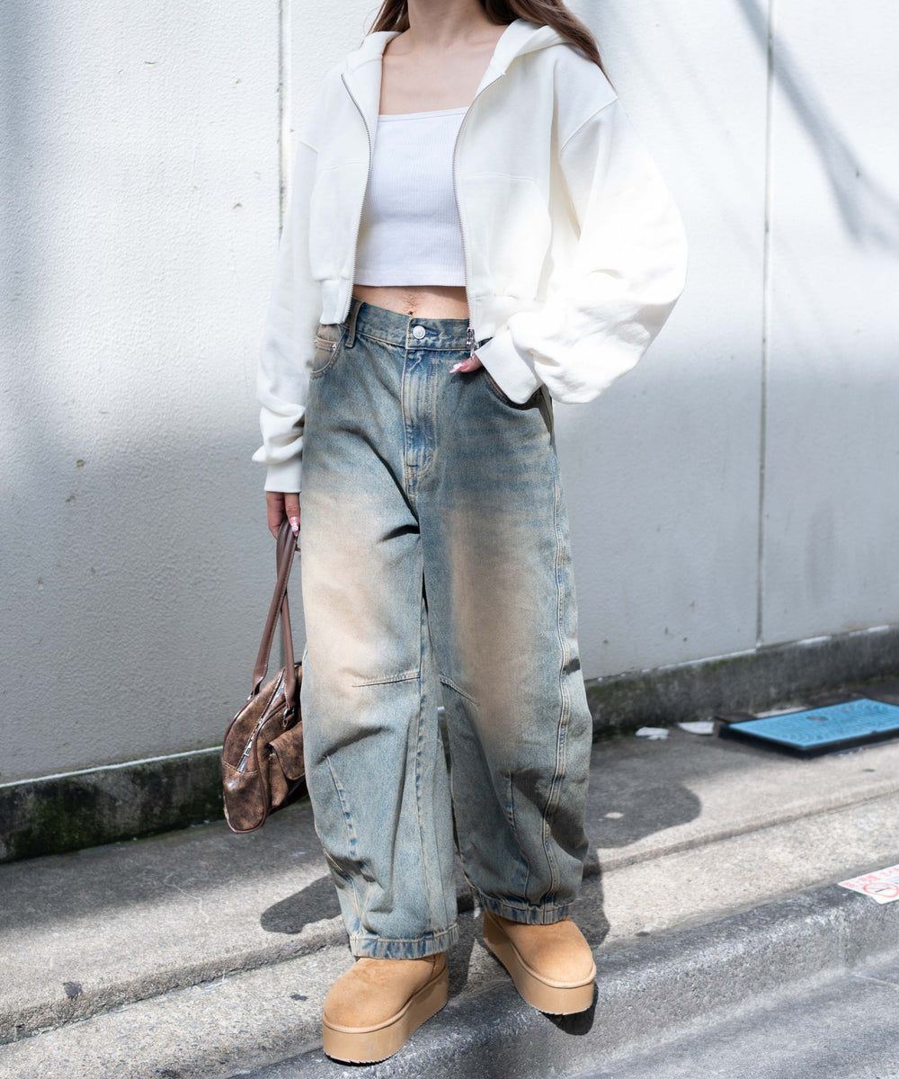 ホワイトアイボリー　モデル:155cm F着用