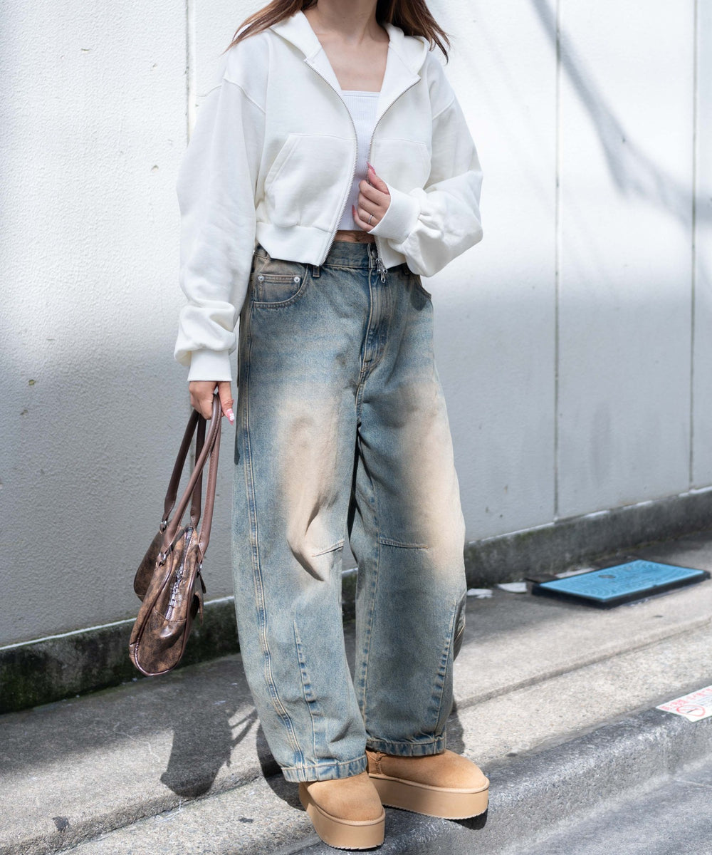 ホワイトアイボリー　モデル:155cm F着用