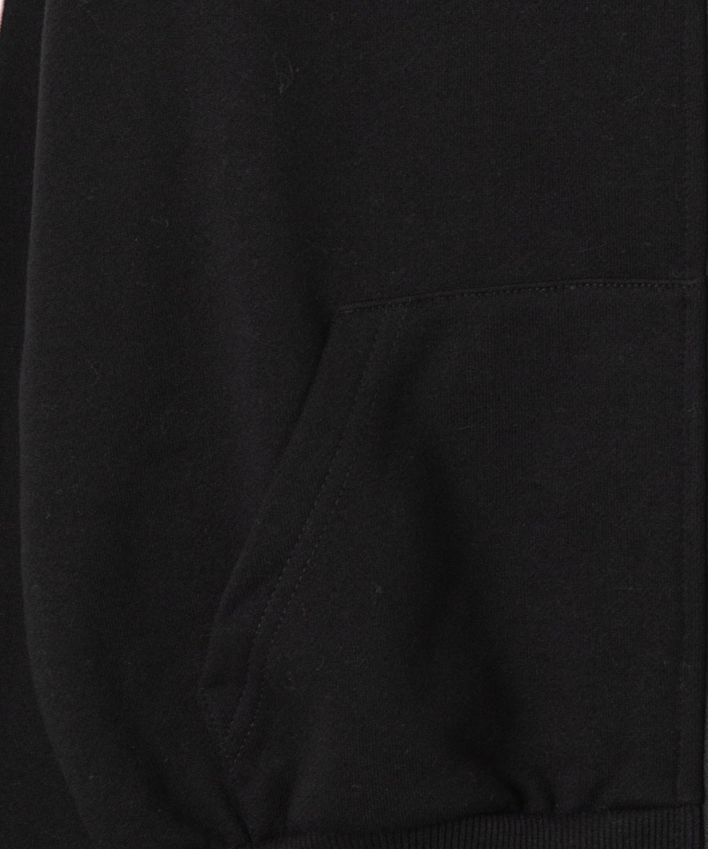 裏起毛Wジップショートパーカー