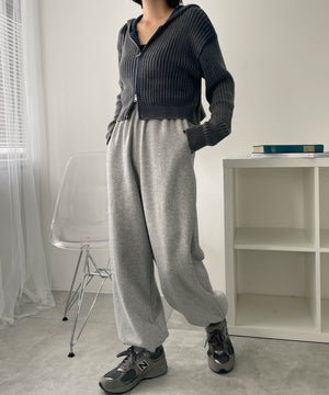 杢グレー　モデル:155cm M着用