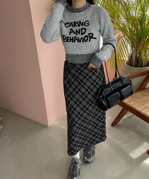 杢グレー　モデル:155cm F着用