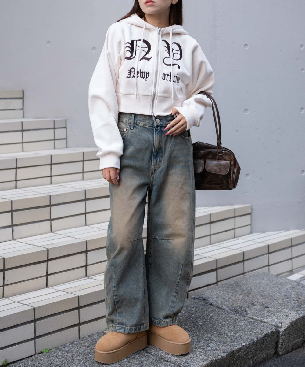 ホワイトアイボリー　モデル:155cm F着用