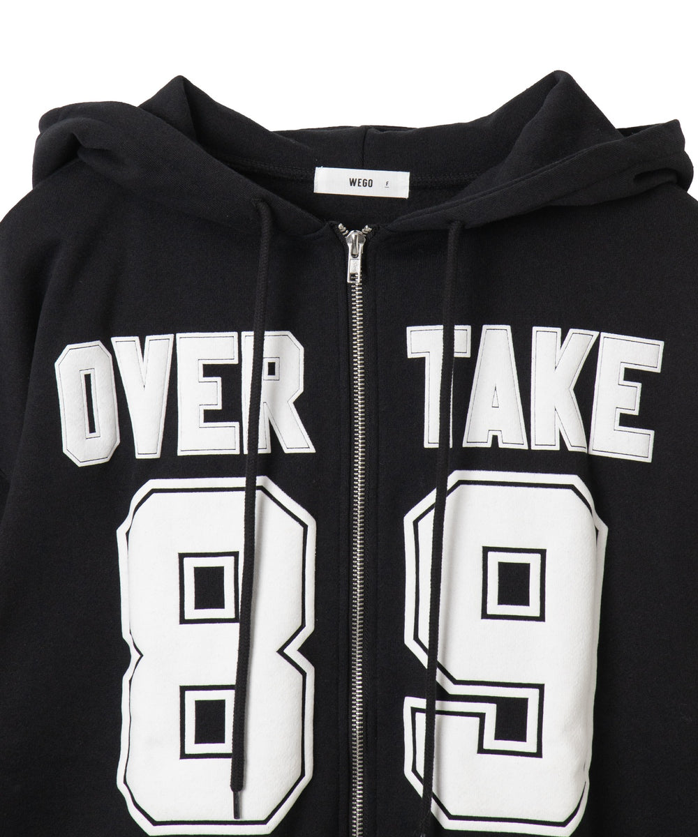 ナンバリング裏起毛BIGジップパーカー