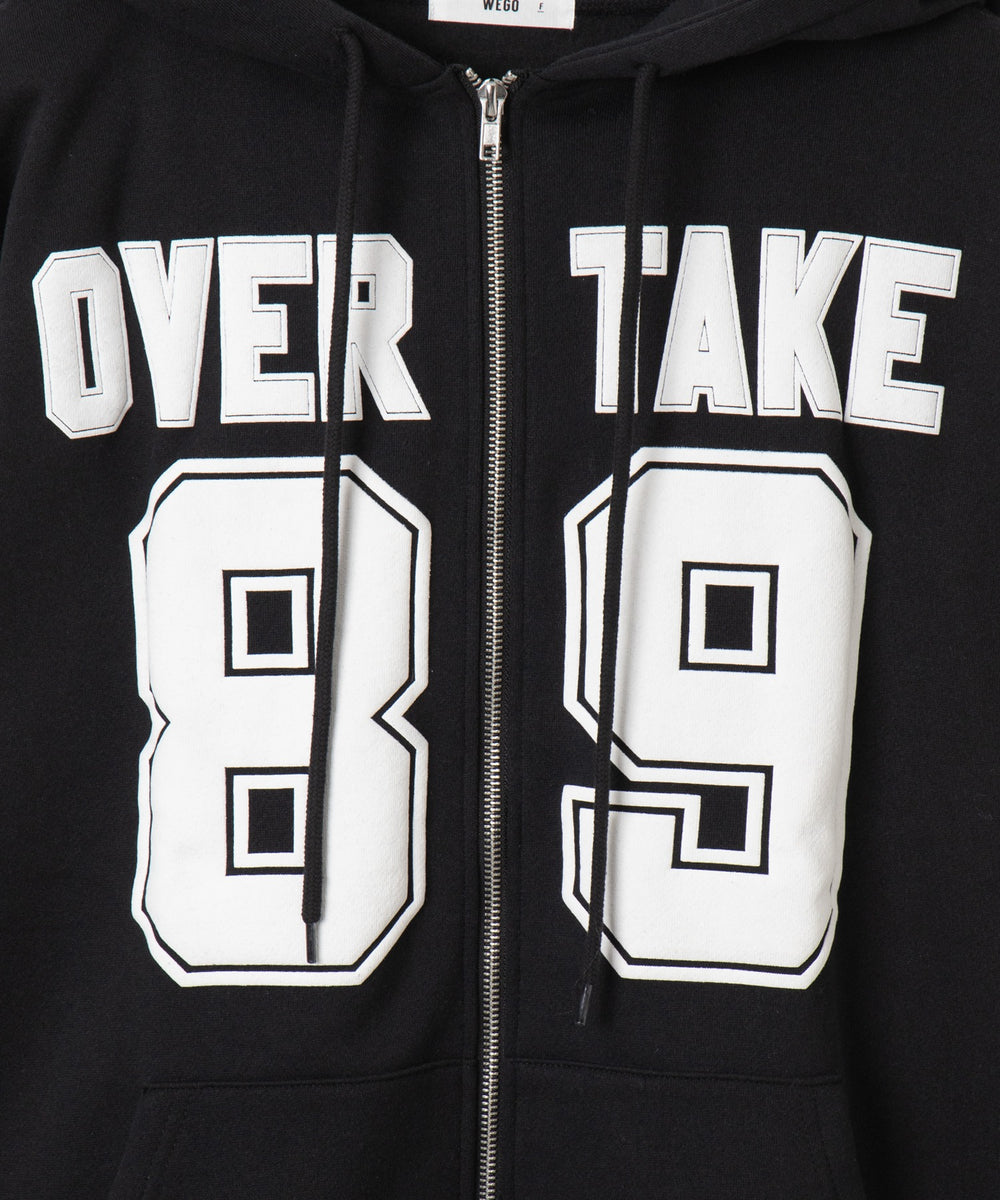 ナンバリング裏起毛BIGジップパーカー