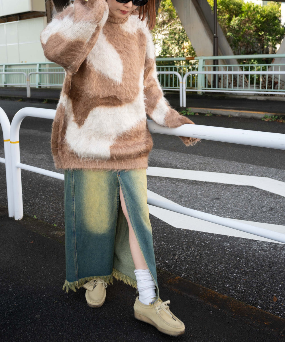 ベージュ モデル：155cm F着用